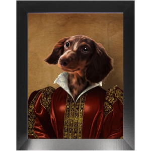 Queen Tisenshal - Royalty & Renaissance Inspired Custom Pet Portrait Framed Satin Paper Print