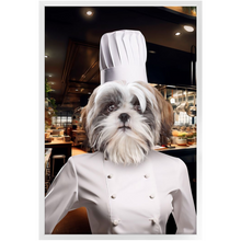 Load image into Gallery viewer, CHEF&#39;S KISS - Chef &amp; Cook Inspired Custom Pet Portrait Framed Satin Paper Print