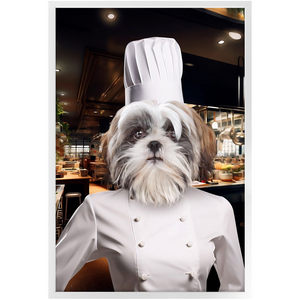 CHEF'S KISS - Chef & Cook Inspired Custom Pet Portrait Framed Satin Paper Print