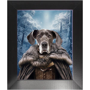 NIGHT'S BLOTCH 1 - Game of Thrones & House Of Dragons Inspired Custom Pet Portrait Framed Satin Paper Print