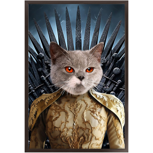 THE BONEROOM 7 - Game of Thrones & House Of Dragons Inspired Custom Pet Portrait Framed Satin Paper Print