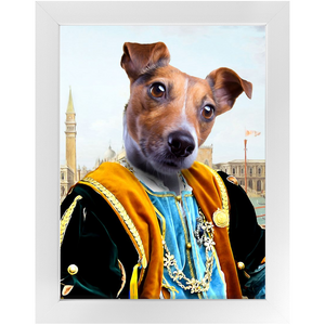 The Venice Menace - Royalty & Renaissance Inspired Custom Pet Portrait Framed Satin Paper Print
