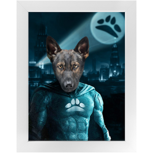 THE DARK BITE - Custom Pet Portrait Framed Satin Paper Print