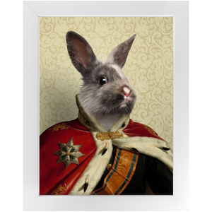 Duke E. Tout - Royalty & Renaissance Inspired Custom Pet Portrait Framed Satin Paper Print