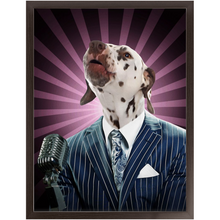 Load image into Gallery viewer, To The Moon - Frank Sinatra &amp; Singer Inspired Custom Pet Portrait Framed Satin Paper Print