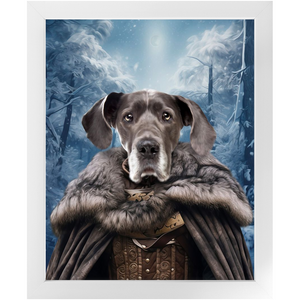 NIGHT'S BLOTCH 1 - Game of Thrones & House Of Dragons Inspired Custom Pet Portrait Framed Satin Paper Print