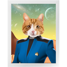 Load image into Gallery viewer, DOCTOR BONE CRUSHER - Star Trek Inspired Custom Pet Portrait Framed Satin Paper Print