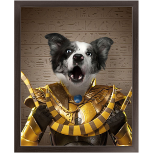 Tootencharmin - Pharaohs of Egypt Inspired Custom Pet Portrait Framed Satin Paper Print