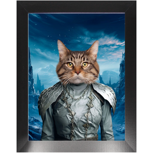 WHITE BALKER - Game of Thrones & House Of Dragons Inspired Custom Pet Portrait Framed Satin Paper Print
