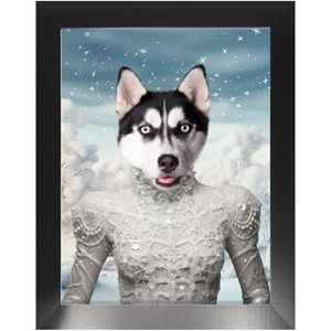 CHRISTMAS CRACKER 4 - Christmas Inspired Custom Pet Portrait Framed Satin Paper Print
