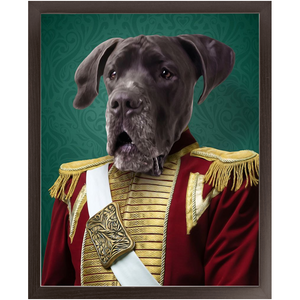 Duke of Pork - Royalty & Renaissance Inspired Custom Pet Portrait Framed Satin Paper Print
