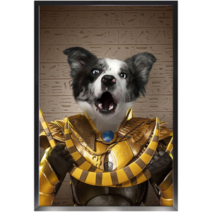 Tootencharmin - Pharaohs of Egypt Inspired Custom Pet Portrait Framed Satin Paper Print