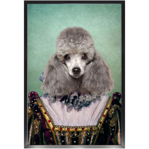 Double Duchess - Royalty & Renaissance Inspired Custom Pet Portrait Framed Satin Paper Print