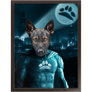 THE DARK BITE - Custom Pet Portrait Framed Satin Paper Print
