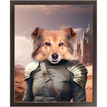 Load image into Gallery viewer, DESSERT CROSSING 1 - Game of Thrones &amp; House Of Dragons Inspired Custom Pet Portrait Framed Satin Paper Print