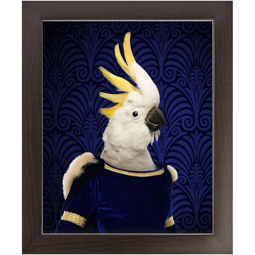 Madam Ockery - Renaissance Inspired Custom Pet Portrait Framed Satin Paper Print
