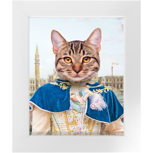 The Furnetian - Royalty & Renaissance Inspired Custom Pet Portrait Framed Satin Paper Print