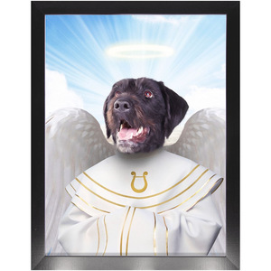 Harping On - Heavenly Angels Inspired Custom Pet Portrait Framed Satin Paper Print