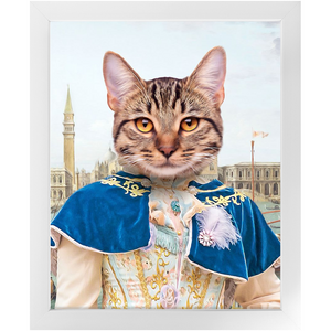 The Furnetian - Royalty & Renaissance Inspired Custom Pet Portrait Framed Satin Paper Print