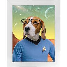 Load image into Gallery viewer, Mister Spook - Star Trek Inspired Custom Pet Portrait Framed Satin Paper Print