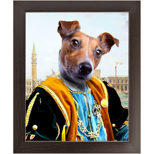 The Venice Menace - Royalty & Renaissance Inspired Custom Pet Portrait Framed Satin Paper Print