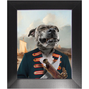 The Squashbuckler - Swashbuckler & Pirate Inspired Custom Pet Portrait Framed Satin Paper Print