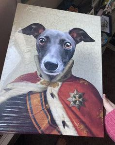 Duke E. Tout - Royalty & Renaissance Inspired Custom Pet Portrait Canvas
