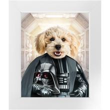 Load image into Gallery viewer, Bath Evader - Darth Vader &amp; Star Wars Inspired Custom Pet Portrait Framed Satin Paper Print