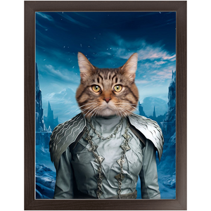 WHITE BALKER - Game of Thrones & House Of Dragons Inspired Custom Pet Portrait Framed Satin Paper Print