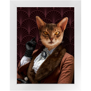 Flappers - Art Deco Inspired Custom Pet Portrait Framed Satin Paper Print