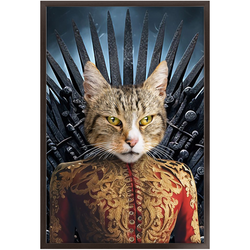 THE BONEROOM 6 - Game of Thrones & House Of Dragons Inspired Custom Pet Portrait Framed Satin Paper Print