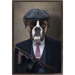 Big Jobs - Peaky Blinders & Gangster Inspired Custom Pet Portrait Framed Satin Paper Print