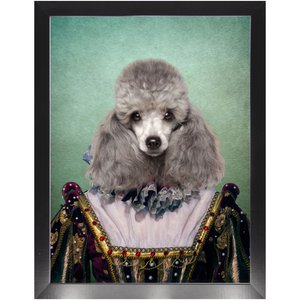 Double Duchess - Royalty & Renaissance Inspired Custom Pet Portrait Framed Satin Paper Print