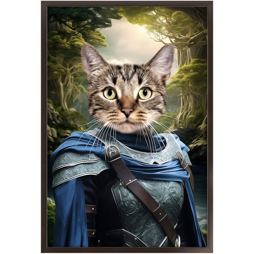 AN ENCHANTED FURREST - Lord of the Rings Inspired Custom Pet Portrait Framed Satin Paper Print