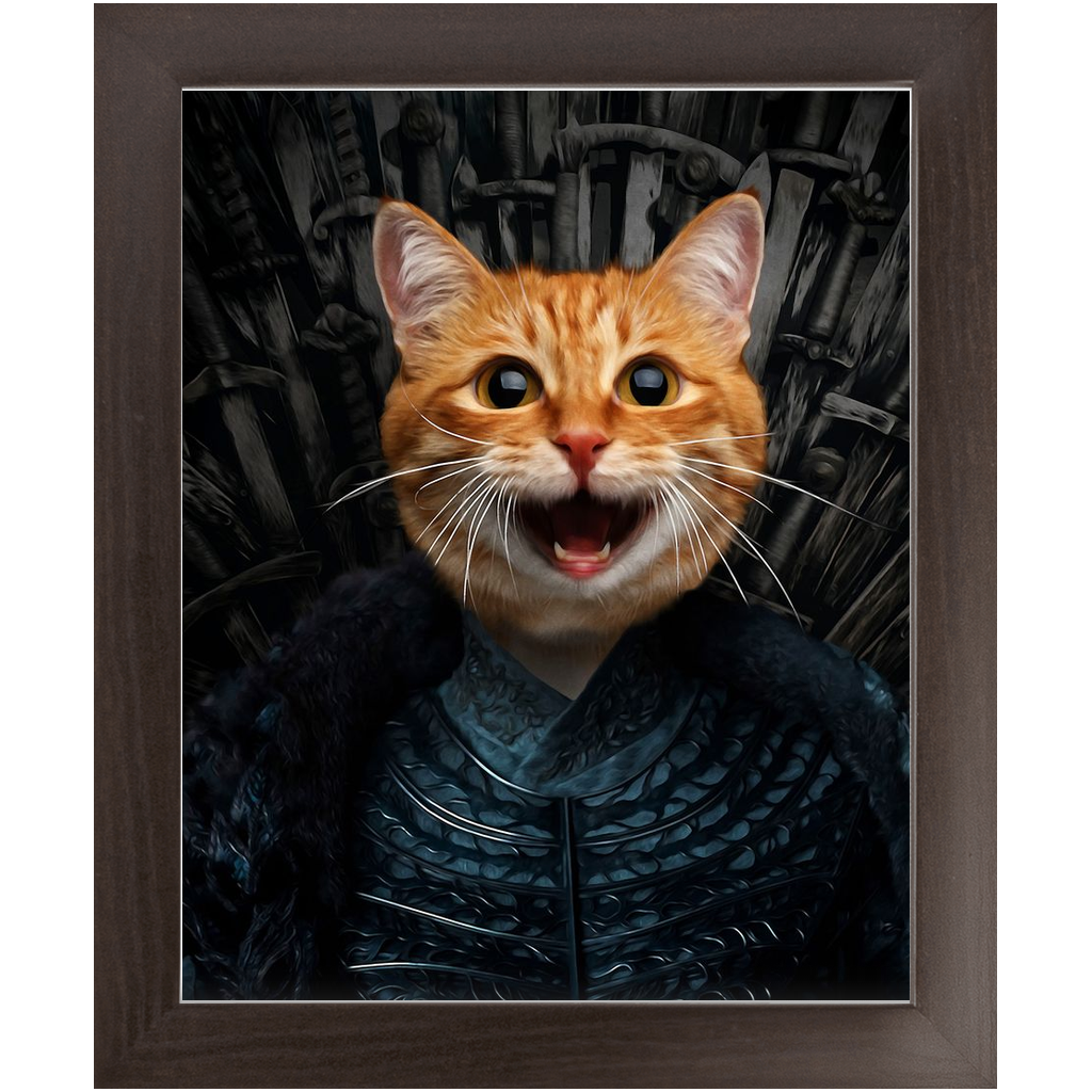 Winters Tail - Game of Thrones Inspired Custom Pet Portrait Framed Satin Paper Print