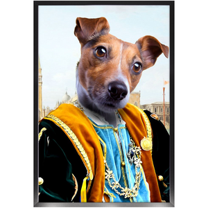 The Venice Menace - Royalty & Renaissance Inspired Custom Pet Portrait Framed Satin Paper Print