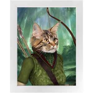 Straight Shooter - Lord of the Rings Inspired Custom Pet Portrait Framed Satin Paper Print
