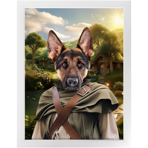 PAWS & PIPEWEED - Lord of the Rings Inspired Custom Pet Portrait Framed Satin Paper Print