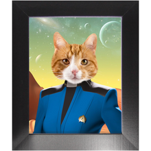 Load image into Gallery viewer, DOCTOR BONE CRUSHER - Star Trek Inspired Custom Pet Portrait Framed Satin Paper Print