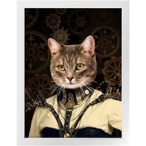 Springtrap - Steampunk, Victorian Era Inspired Custom Pet Portrait Framed Satin Paper Print