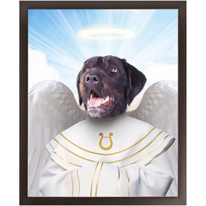 Harping On - Heavenly Angels Inspired Custom Pet Portrait Framed Satin Paper Print