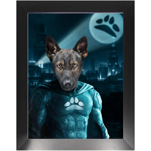 THE DARK BITE - Custom Pet Portrait Framed Satin Paper Print