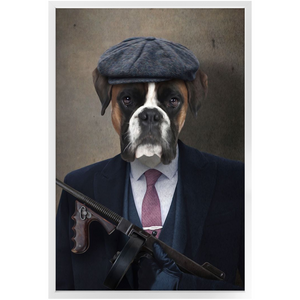 Big Jobs - Peaky Blinders & Gangster Inspired Custom Pet Portrait Framed Satin Paper Print