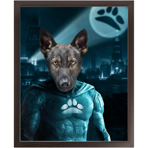 THE DARK BITE - Custom Pet Portrait Framed Satin Paper Print