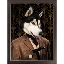 Load image into Gallery viewer, Dappers - Art Deco Inspired Custom Pet Portrait Framed Satin Paper Print