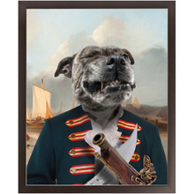 Load image into Gallery viewer, The Squashbuckler - Swashbuckler &amp; Pirate Inspired Custom Pet Portrait Framed Satin Paper Print