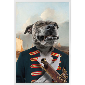 The Squashbuckler - Swashbuckler & Pirate Inspired Custom Pet Portrait Framed Satin Paper Print