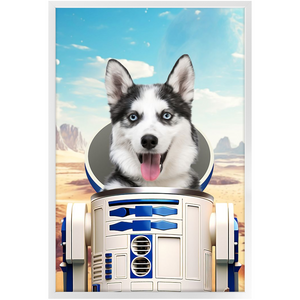 R.2.D.TOO - R2D2 & Star Wars Inspired Custom Pet Portrait Framed Satin Paper Print