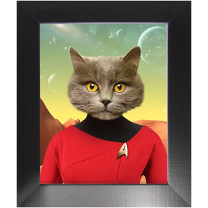 Oh Hooray - Star Trek Inspired Custom Pet Portrait Framed Satin Paper Print