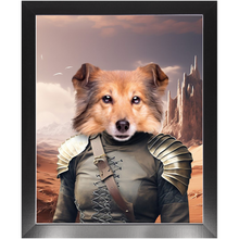 Load image into Gallery viewer, DESSERT CROSSING 1 - Game of Thrones &amp; House Of Dragons Inspired Custom Pet Portrait Framed Satin Paper Print